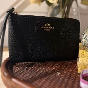 Coach Black Wristlet Clutch